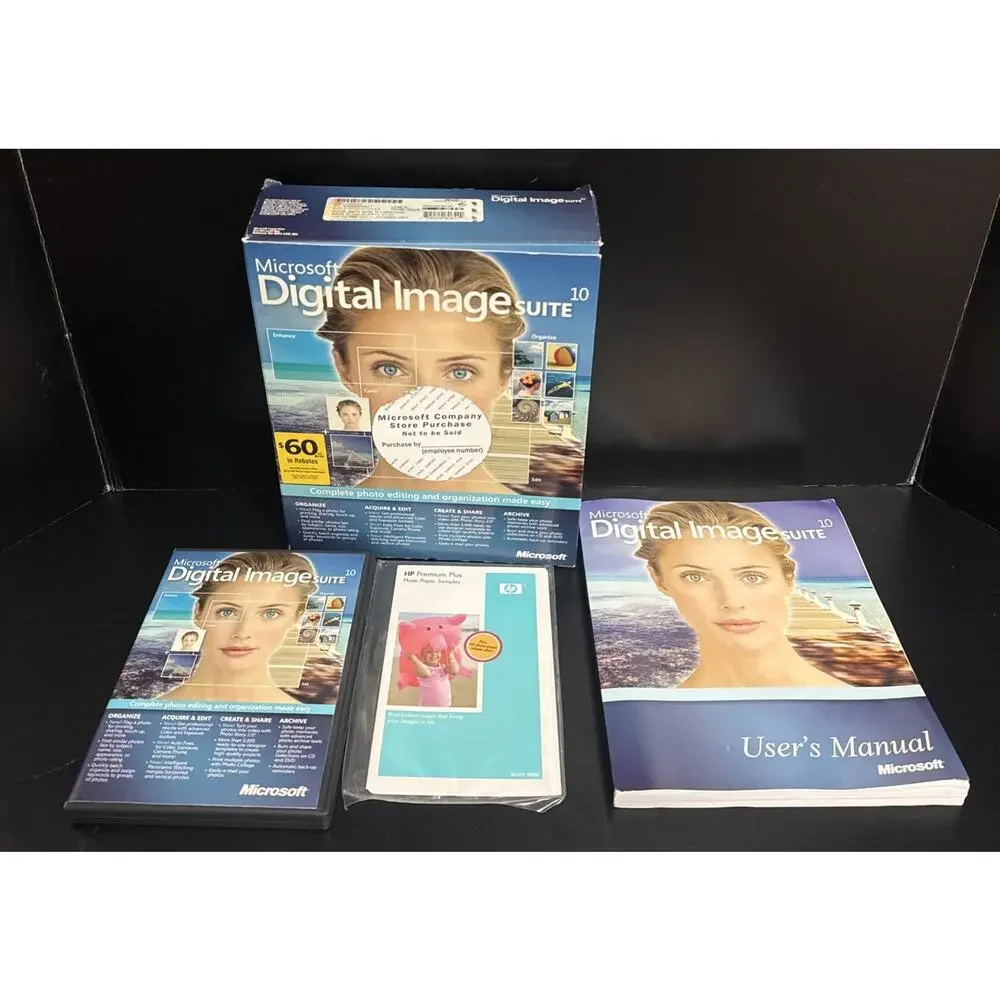 Microsoft Digital Image Suite 10 Photo Editing Software Windows 98 ME 2000 XP